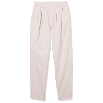 The Drop Women's Ishi Pull On Twill Ankle Pant, Lilac Marble, XL