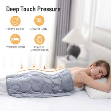 Wemore Weighted Lap Blanket 7lbs for Adults, Small Weighted Blanket for Travel, Calming, Relaxing, N...