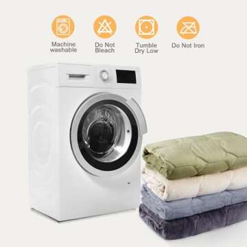 Wemore Weighted Lap Blanket 7lbs for Adults, Small Weighted Blanket for Travel, Calming, Relaxing, Napping and Sleeping, All-Season Weighted Lap Pad, Machine Washable, Light Grey 24x29 inches