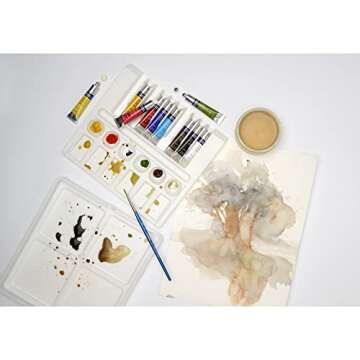 Winsor & Newton Cotman Watercolor Paint Set, 12 Colors Palette Set, 8ml (0.27-oz) Tubes w/ Brush