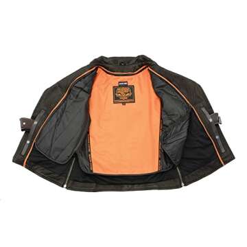 Milwaukee Leather MLL2580 Women's Long Length Beltless Vented Black Leather Jacket - Black / 3X-Large - 3X