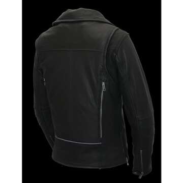 Milwaukee Leather MLL2580 Women's Long Length Beltless Vented Black Leather Jacket - Black / 3X-Large - 3X