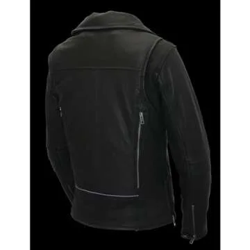 Milwaukee Leather MLL2580 Women's Long Length Beltless Vented Black Leather Jacket - Black / 3X-Large - 3X