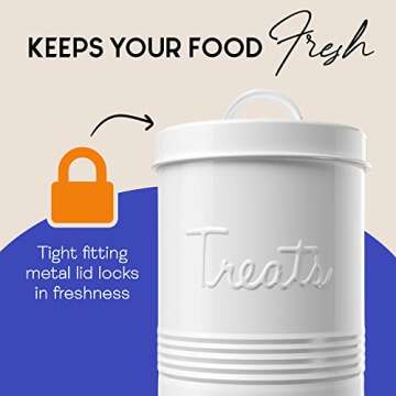 Amici Retro Treats Canister - Stylish Pet Food Storage