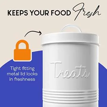 Amici Retro Treats Canister - Stylish Pet Food Storage