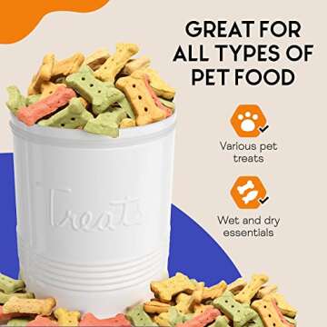 Amici Retro Treats Canister - Stylish Pet Food Storage