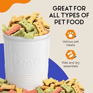 Amici Retro Treats Canister - Stylish Pet Food Storage