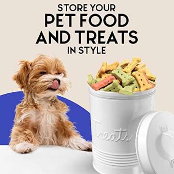 Amici Retro Treats Canister - Stylish Pet Food Storage