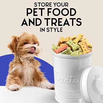 Amici Retro Treats Canister - Stylish Pet Food Storage