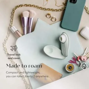 Womanizer Liberty 2 Pleasure Air Clit Sucker | Clitoral Stimulator | Sucking Vibrator for Women & Couples | Clitoris Suction Sexual Pleasure Device | Adult Sex Toys for Woman | Use Lube | Sage
