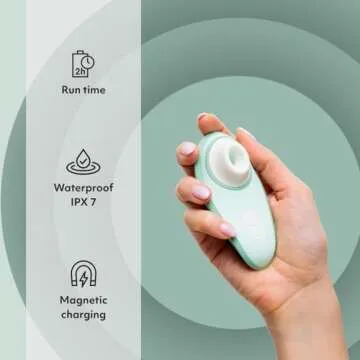 Womanizer Liberty 2 Pleasure Air Clit Sucker | Clitoral Stimulator | Sucking Vibrator for Women & Couples | Clitoris Suction Sexual Pleasure Device | Adult Sex Toys for Woman | Use Lube | Sage