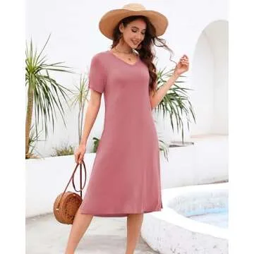 Stylish Solid Swing Dress for Women | Versatile Summer Wear