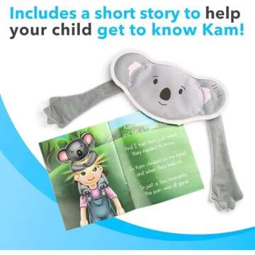 Halos Kids Ice Packs for Boo Boos - Meet Kam Our Reusable Kids & Toddler Ice Pack - Kids Ice Packs for Injuries, Bumps, Fevers - Colic Relief Boo Boo Ice Packs for Kids & Newborns With Free Story Book