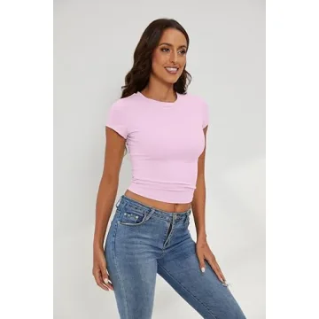 KAMISSY Women’s Crop Tee - Stylish Workout Essential