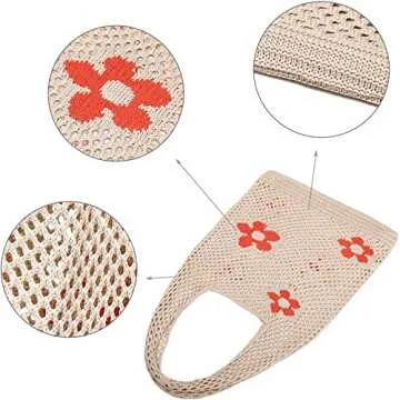 CATMICOO Crochet Beach Bag Tote for Stylish Summer Adventures