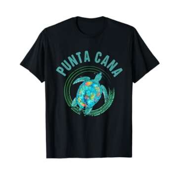 Punta Cana 2022 Beach Design / Sea Turtle Illustration Gift T-Shirt