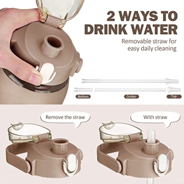 Kytffu 64oz Glass Water Bottle - Stylish and Safe Hydration