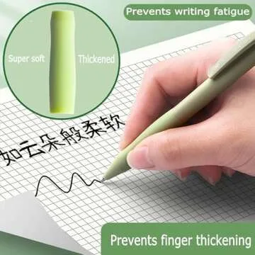 Gel Pens, 5Pcs 0.5mm Retractable Quick Dry Black Ink Fine Point Rolling Ball Gel Pen for School Office Home Supplies, Cute Aesthetic pens for Journaling Note Taking, Gifts for Women and Men Teachers