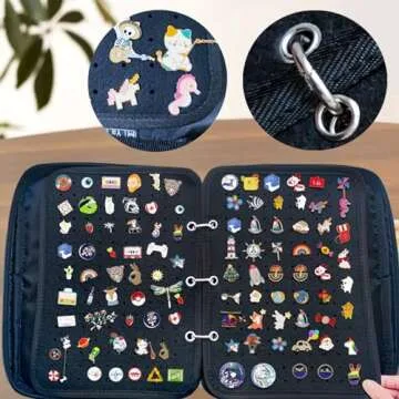 Mi Ya Mi Lai 6 Pages Pin Books For Collectors, Enamel Pin Display Pages Pin Carrying Case, Travel Brooch Pins Display Bag(Not Include any Accessories)