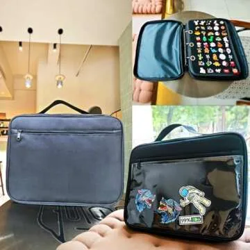 Mi Ya Mi Lai 6 Pages Pin Books For Collectors, Enamel Pin Display Pages Pin Carrying Case, Travel Brooch Pins Display Bag(Not Include any Accessories)