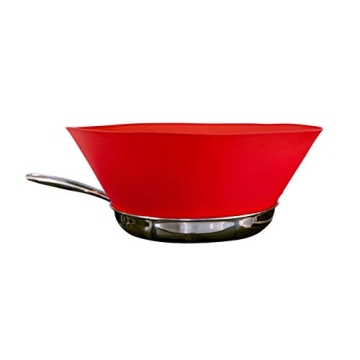 Frywall 10 Medium Red Splatter Guard for Mess-Free Cooking