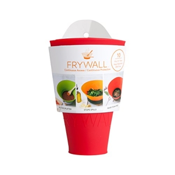 Frywall 10 Medium Red Splatter Guard for Mess-Free Cooking