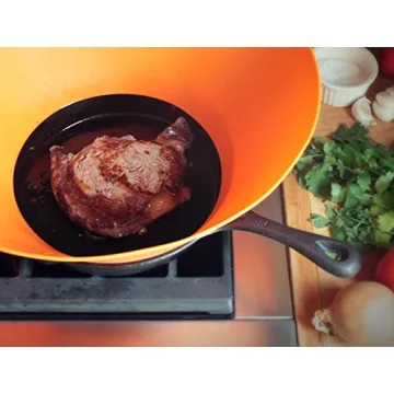 Frywall 10 Medium Red Splatter Guard for Mess-Free Cooking