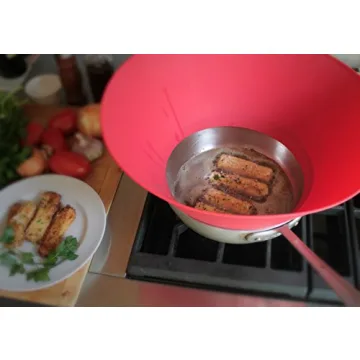 Frywall 10 Medium Red Splatter Guard for Mess-Free Cooking