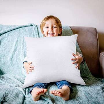 Utopia Bedding Throw Pillows Insert (Set of 2, White), 18 x 18 Inches Decorative Indoor Pillows, Cushion Stuffer for Bed and Couch