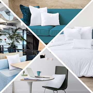 Utopia Bedding Throw Pillows Insert (Set of 2, White), 18 x 18 Inches Decorative Indoor Pillows, Cushion Stuffer for Bed and Couch