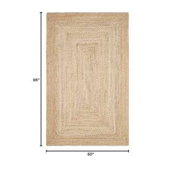 SAFAVIEH Natural Fiber Collection Area Rug - 5' x 8', Natural & Ivory, Handmade Farmhouse Boho Coast...