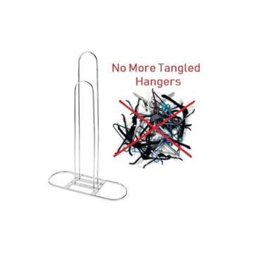 NAHANCO 101B-WD Deluxe Wood Hanger Stackers, Black, Pack of 1