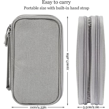 CAOODKDK Waterproof Electronic Organizer Travel Cable Bag
