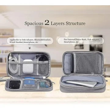 CAOODKDK Waterproof Electronic Organizer Travel Cable Bag