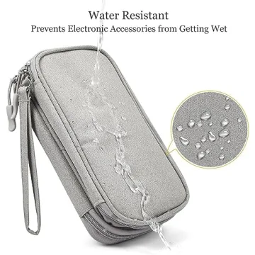 CAOODKDK Waterproof Electronic Organizer Travel Cable Bag