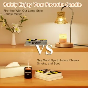 Candle Warmer Lamp with Dimmable Timer and Light Bulbs