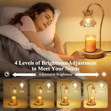 Candle Warmer Lamp with Dimmable Timer and Light Bulbs