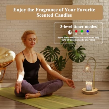 Candle Warmer Lamp with Dimmable Timer and Light Bulbs