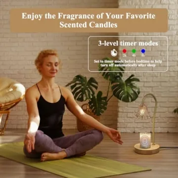 Candle Warmer Lamp with Dimmable Timer and Light Bulbs