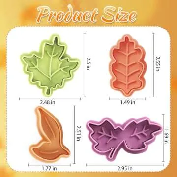 NPLUX Leaf Plunger Cutter Set for Autumn Baking Delight