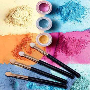 Makeup Brushes Set for Women Professional,UorPoto 10Pcs Sponge Eyeshadow Brush Sets Applicator Double Sided reusable