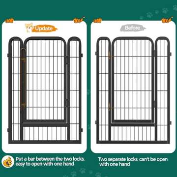 Yaheetech Dog Playpen Outdoor 40 inch 16 Panels Indoor Dog Fence Metal Dog Pen Heavy Duty Pet Exercise Pen for RV/Camping/Garden