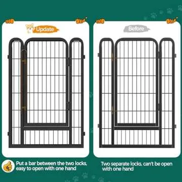 Yaheetech Dog Playpen Outdoor 40 inch 16 Panels Indoor Dog Fence Metal Dog Pen Heavy Duty Pet Exercise Pen for RV/Camping/Garden