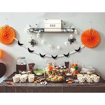 Halloween Black Felt Bats Garland for Spooky Decor