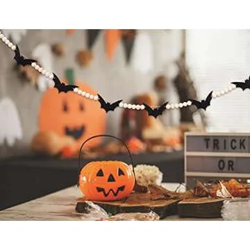 Halloween Black Felt Bats Garland for Spooky Decor
