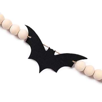 Halloween Black Felt Bats Garland for Spooky Decor