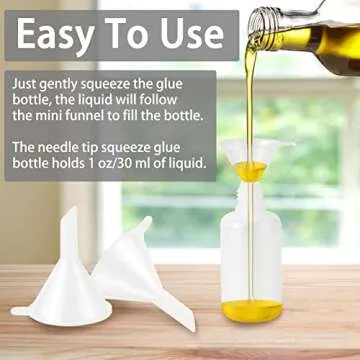 YEAJOIN 18PCS Precision Needle Tip Glue Applicator Bottles, 6 Color 30ML/1 OZ Fine Needle Tip Squeeze Bottle with Mini Funnel for DIY Paint Paper Quilling Craft Glue Ink Liquid Acrylic Painting