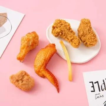 4pcs Imitation Fried Chicken Nuggets Wings Leg French Fries Hair Clips Accessories,Creative Simulation Food Hairpins for Women Girls Gifts, Photograph Props for Party Favors
