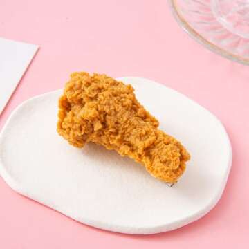 4pcs Imitation Fried Chicken Nuggets Wings Leg French Fries Hair Clips Accessories,Creative Simulation Food Hairpins for Women Girls Gifts, Photograph Props for Party Favors