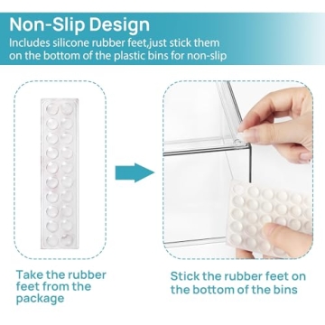 Vtopmart Clear Stackable Storage Drawers - 4 Pack